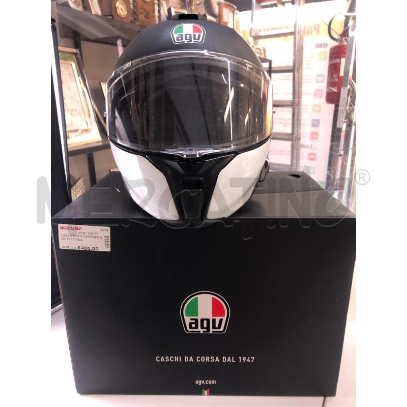 CASCO MOTO CARBONIO AGV +SCATOLA  | Mercatino dell'Usato Avellino 1