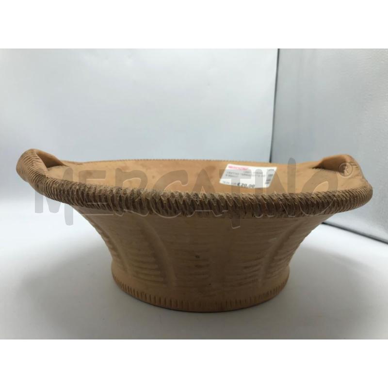 CESTINO TERRACOTTA CON MANICI  | Mercatino dell'Usato Avellino 1