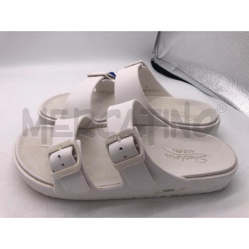 CIABATTE DONNA BIANCHE SKECHERS  | Mercatino dell'Usato Avellino 1