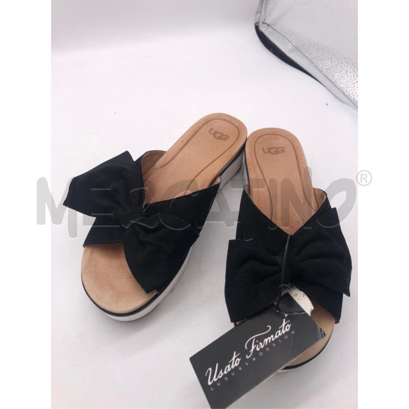 CIABATTE DONNA UGG NERE FIOCCO CAMOSC | Mercatino dell'Usato Avellino 1