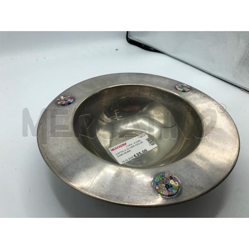 CIOTOLA SILVER CON DECORI MURR | Mercatino dell'Usato Avellino 1