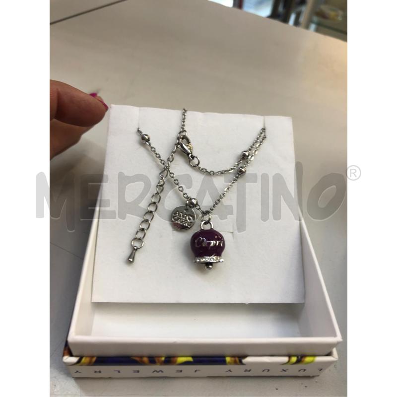 COLLANA CAMPANA VIOLA CAPRI  | Mercatino dell'Usato Avellino 1