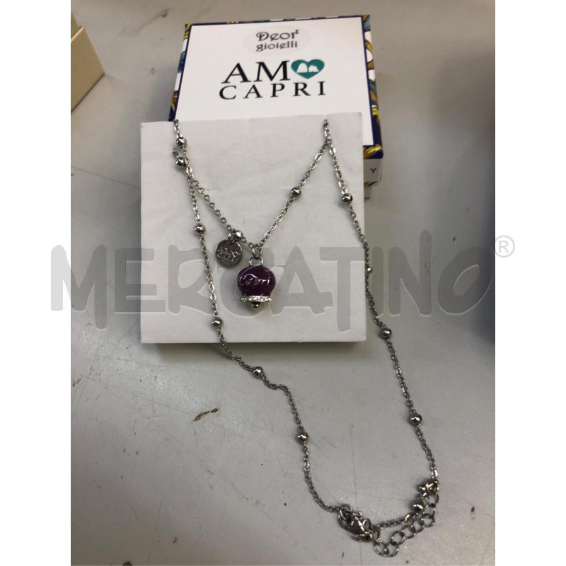 COLLANA CAMPANA VIOLA CAPRI  | Mercatino dell'Usato Avellino 3