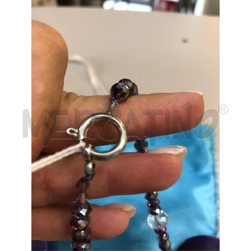 COLLANA CRISTALLO  VIOLA ROSELLINE MTCC | Mercatino dell'Usato Avellino 3