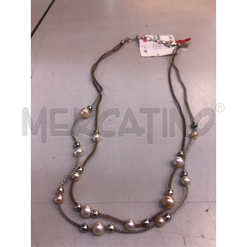 COLLANA DOPPIO FILO AG PERLINE  | Mercatino dell'Usato Avellino 1