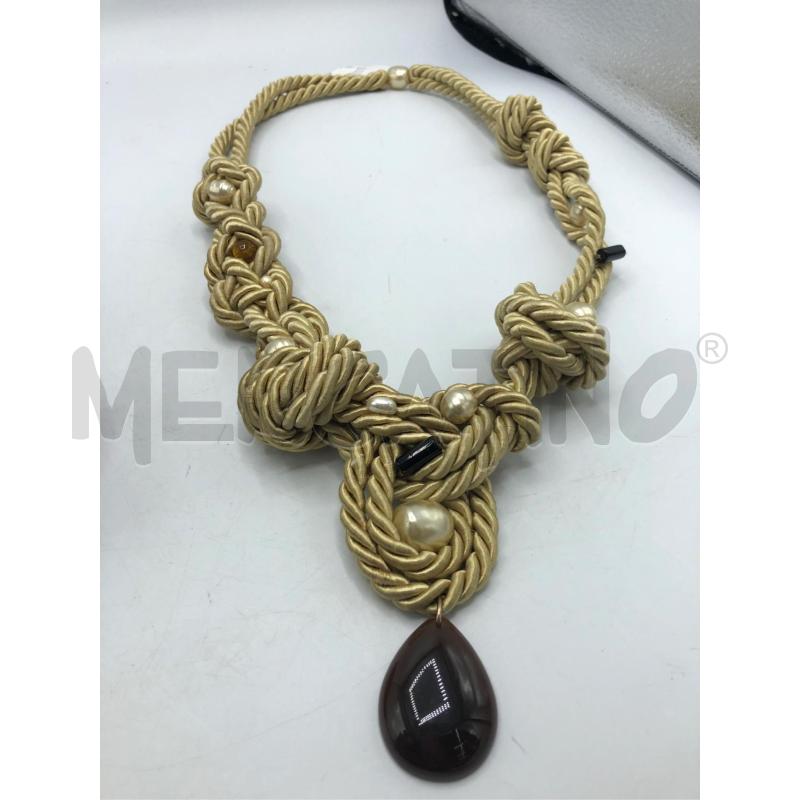 COLLANA HAND MADE TORCHON BEIGE | Mercatino dell'Usato Avellino 1