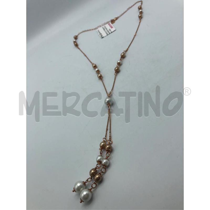 COLLANA LUNGA ROSE GOLD PERLA COCONUDA | Mercatino dell'Usato Avellino 1