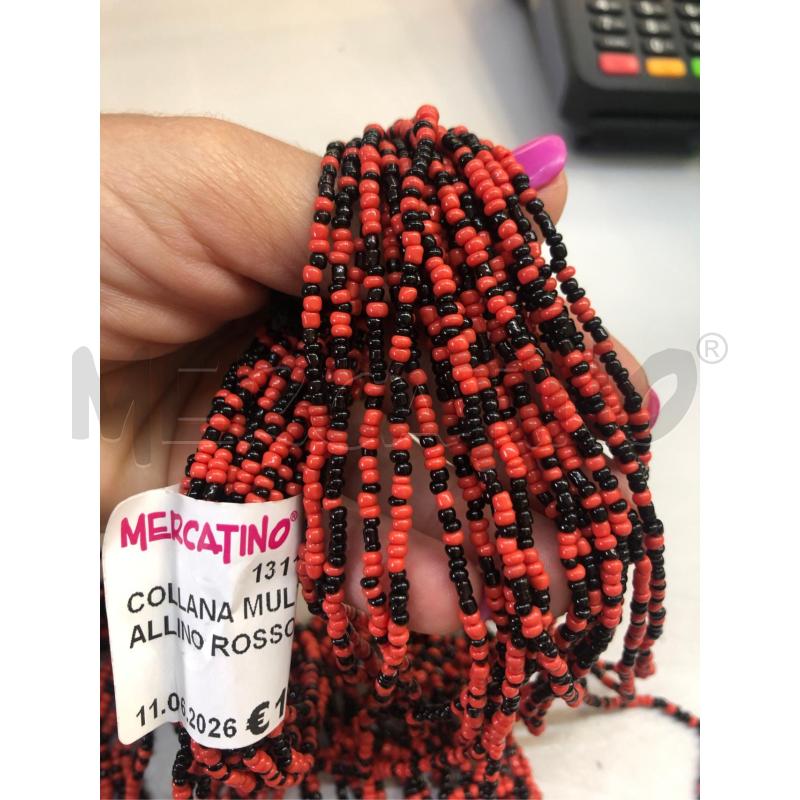 COLLANA MULTIFILI CORALLINO ROSSO  | Mercatino dell'Usato Avellino 2