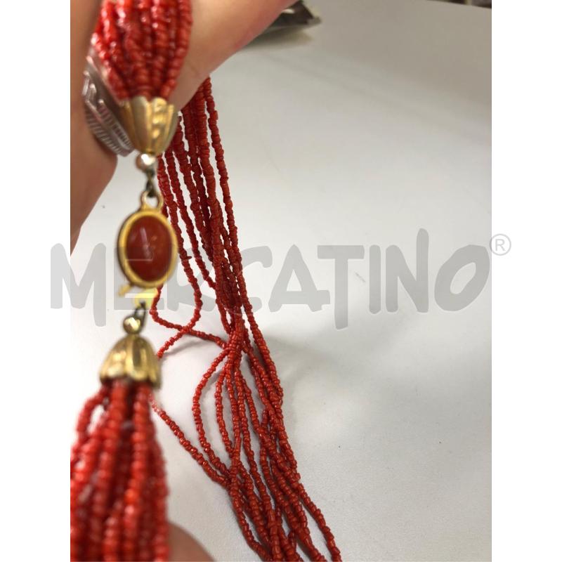 COLLANA MULTIFILO CORALLO APL DORATO  | Mercatino dell'Usato Avellino 4