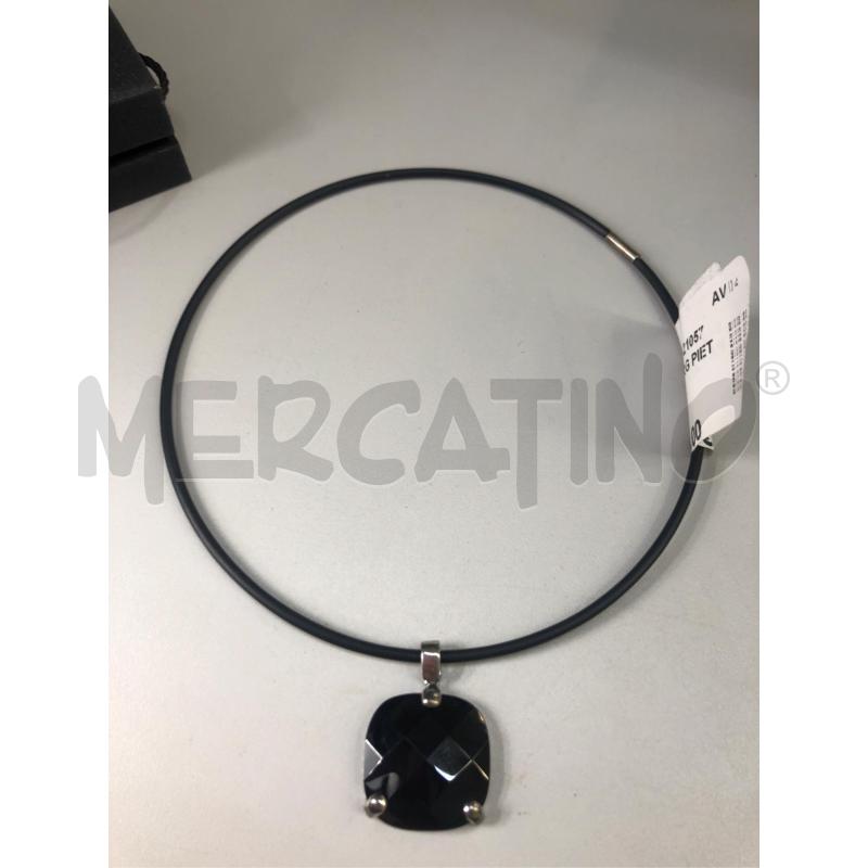 COLLANA NERA ARG PIETRA CAUC | Mercatino dell'Usato Avellino 1