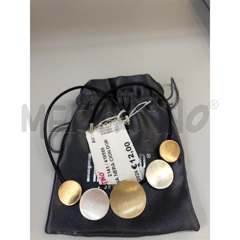 COLLANA NERA CION DORAT ARG  | Mercatino dell'Usato Avellino 1