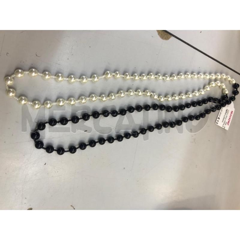 COLLANA PERLA BIANCA NERA LUNGA | Mercatino dell'Usato Avellino 3