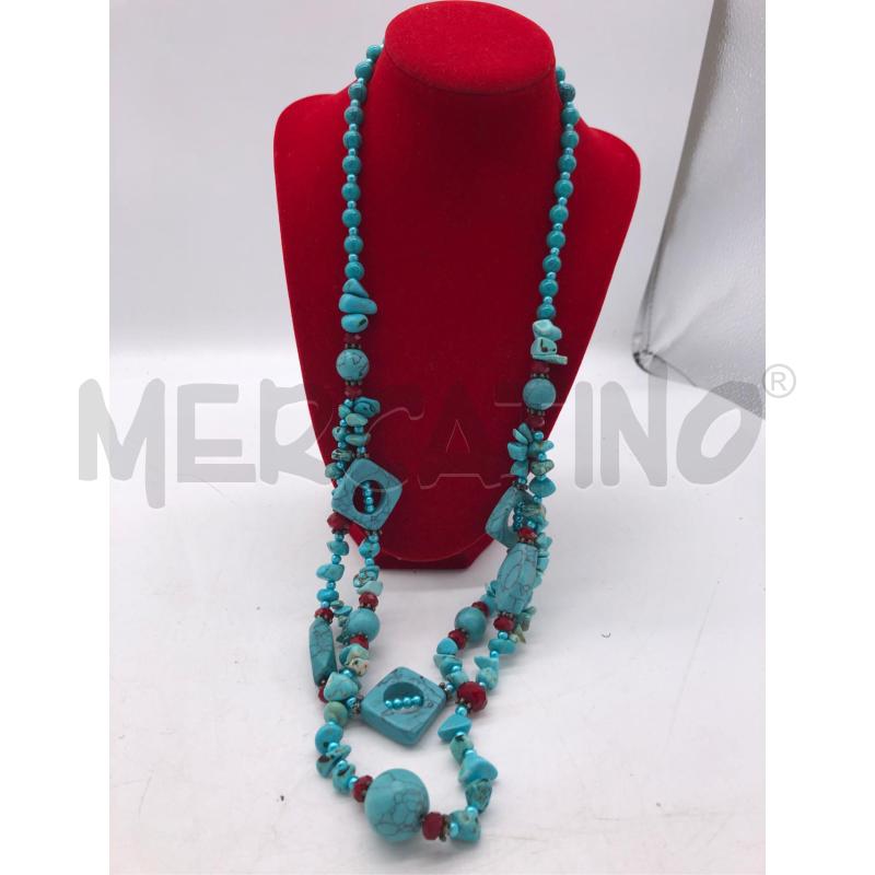 COLLANA PERLINE TURCHESI ROSSO  | Mercatino dell'Usato Avellino 1