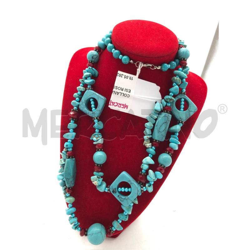 COLLANA PERLINE TURCHESI ROSSO  | Mercatino dell'Usato Avellino 3