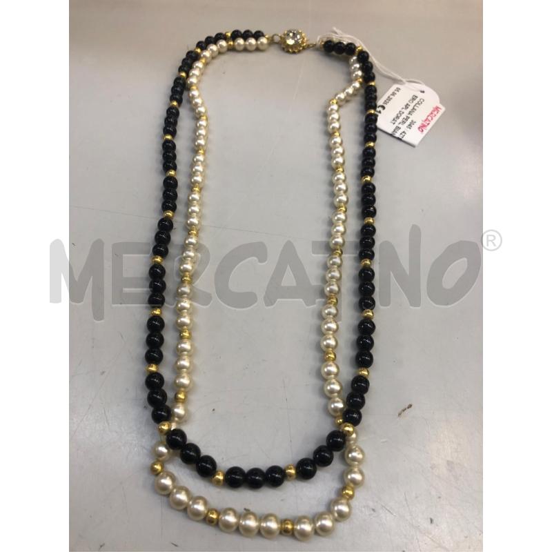 COLLANA PERL BIANCO NERO APL DORAT  | Mercatino dell'Usato Avellino 1