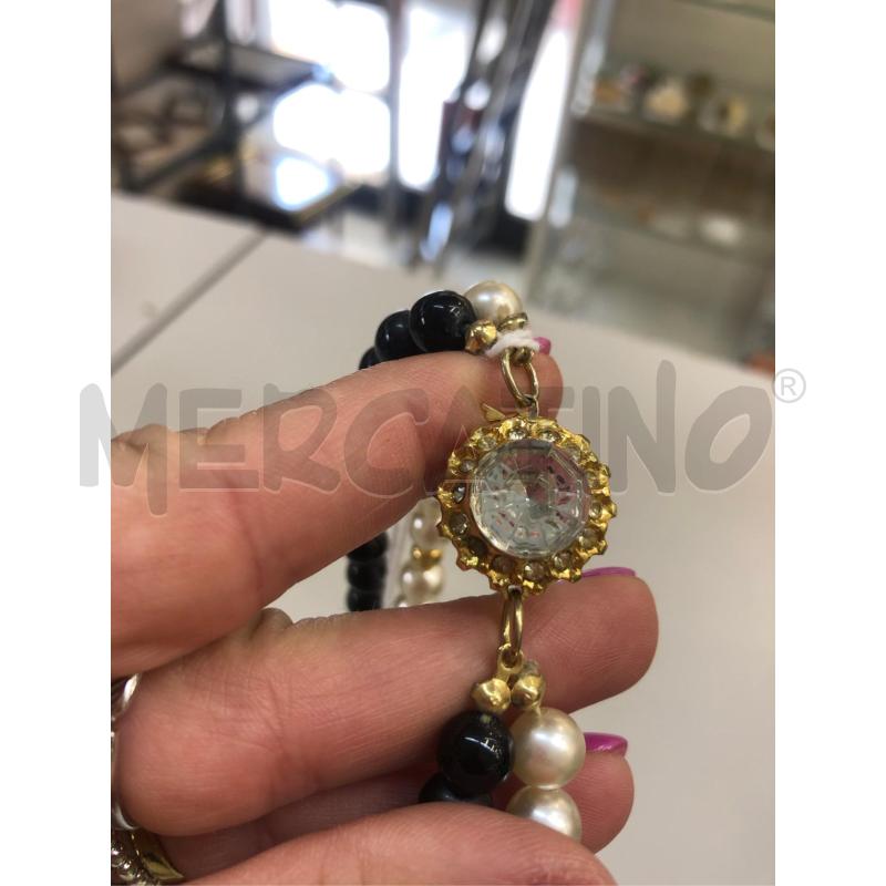 COLLANA PERL BIANCO NERO APL DORAT  | Mercatino dell'Usato Avellino 2