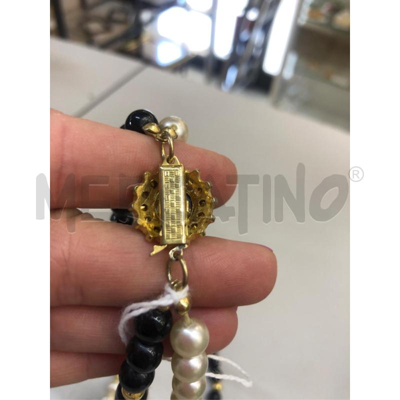 COLLANA PERL BIANCO NERO APL DORAT  | Mercatino dell'Usato Avellino 3