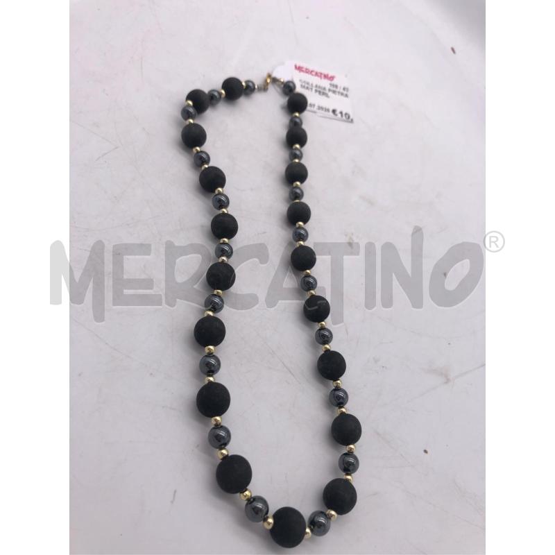 COLLANA PIETRA VULC EMAT PERL | Mercatino dell'Usato Avellino 1