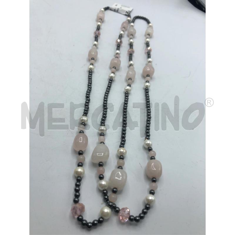 COLLANA PIE ROSA NERO BIANCO  | Mercatino dell'Usato Avellino 1