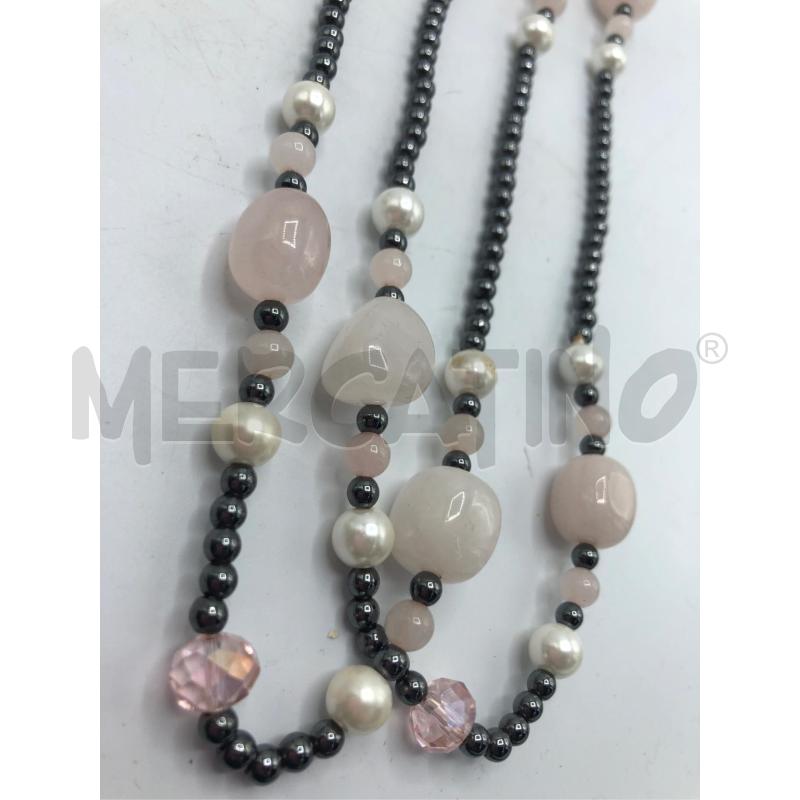 COLLANA PIE ROSA NERO BIANCO  | Mercatino dell'Usato Avellino 2