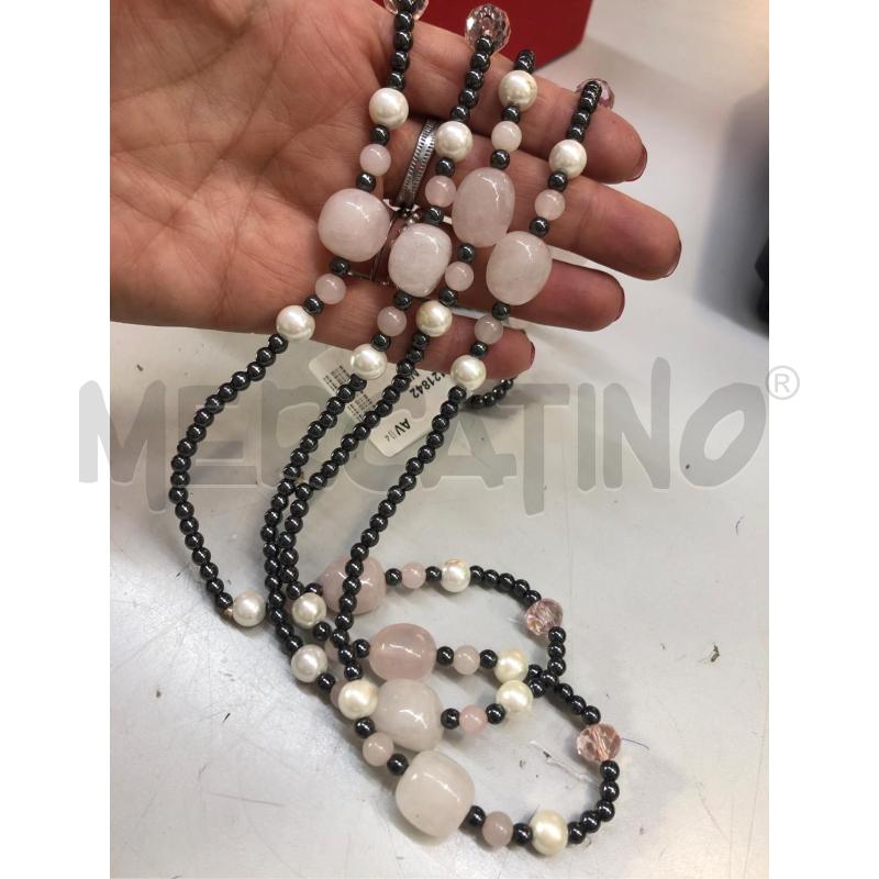 COLLANA PIE ROSA NERO BIANCO  | Mercatino dell'Usato Avellino 3