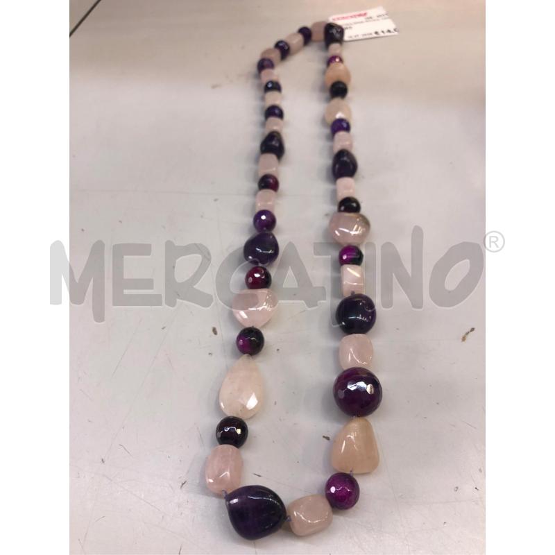 COLLANA ROSA VIOLA QUARZ  | Mercatino dell'Usato Avellino 1