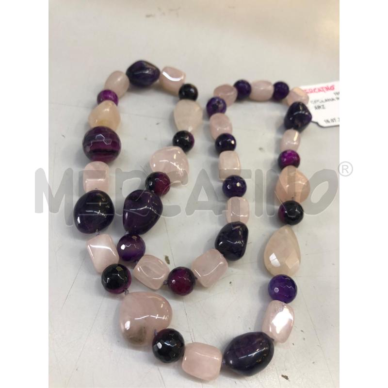 COLLANA ROSA VIOLA QUARZ  | Mercatino dell'Usato Avellino 2