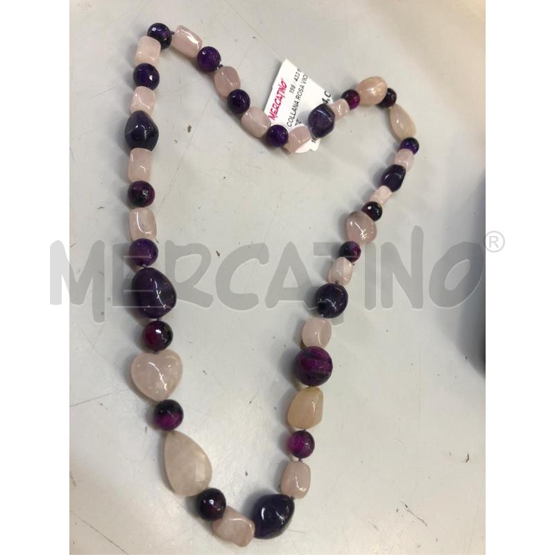 COLLANA ROSA VIOLA QUARZ  | Mercatino dell'Usato Avellino 3