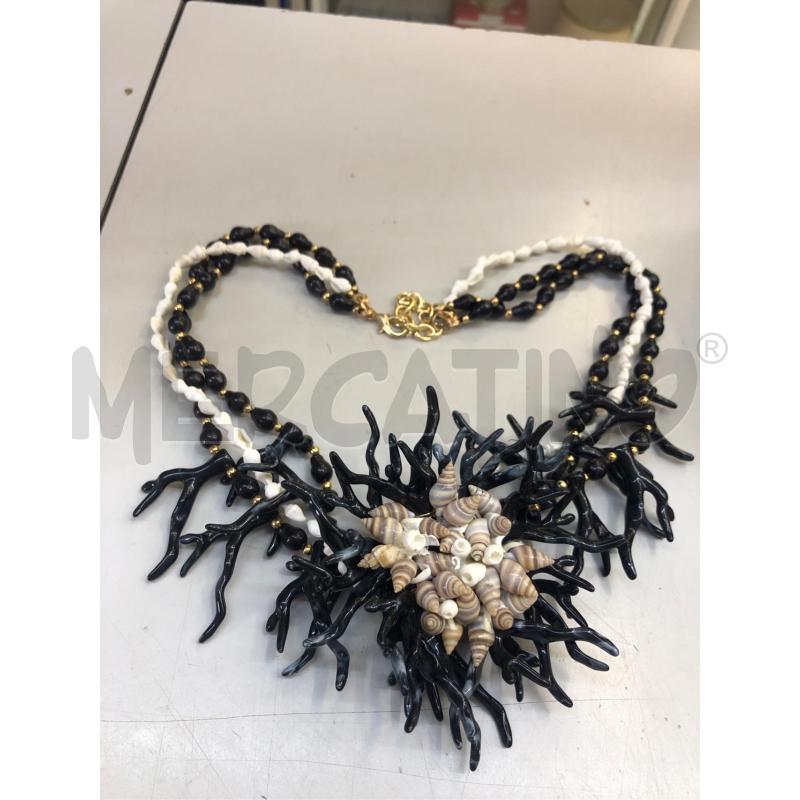 COLLANA SIMIL CORALL NERO BIANCO | Mercatino dell'Usato Avellino 2