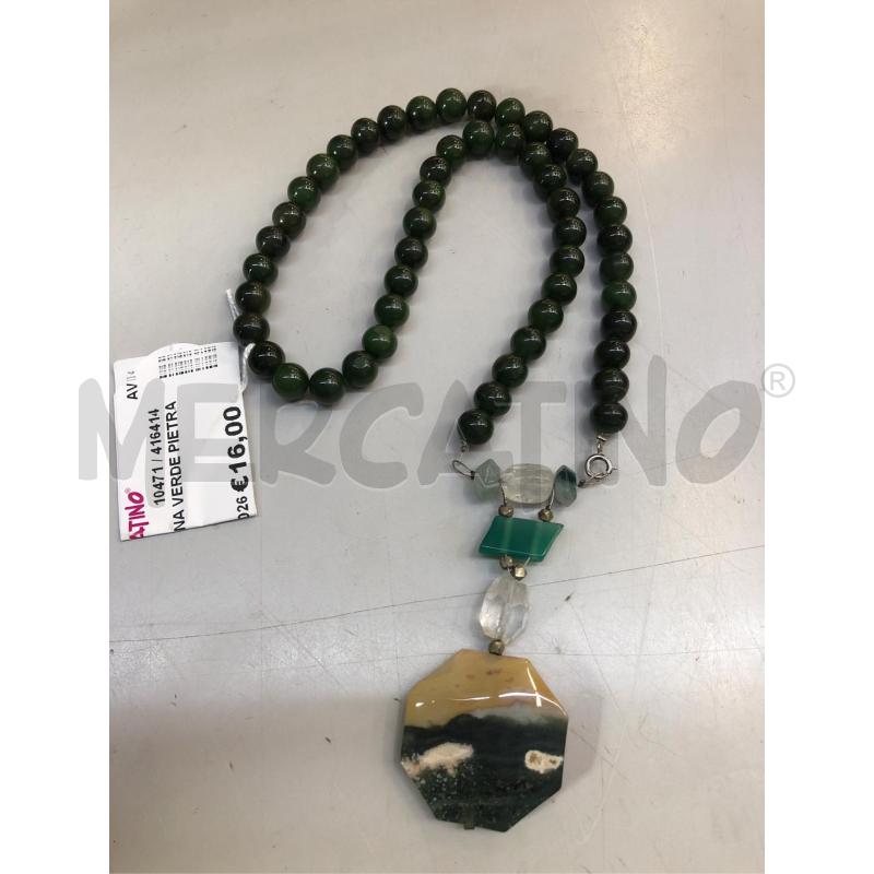 COLLANA VERDE PIETRA NATUR  | Mercatino dell'Usato Avellino 1