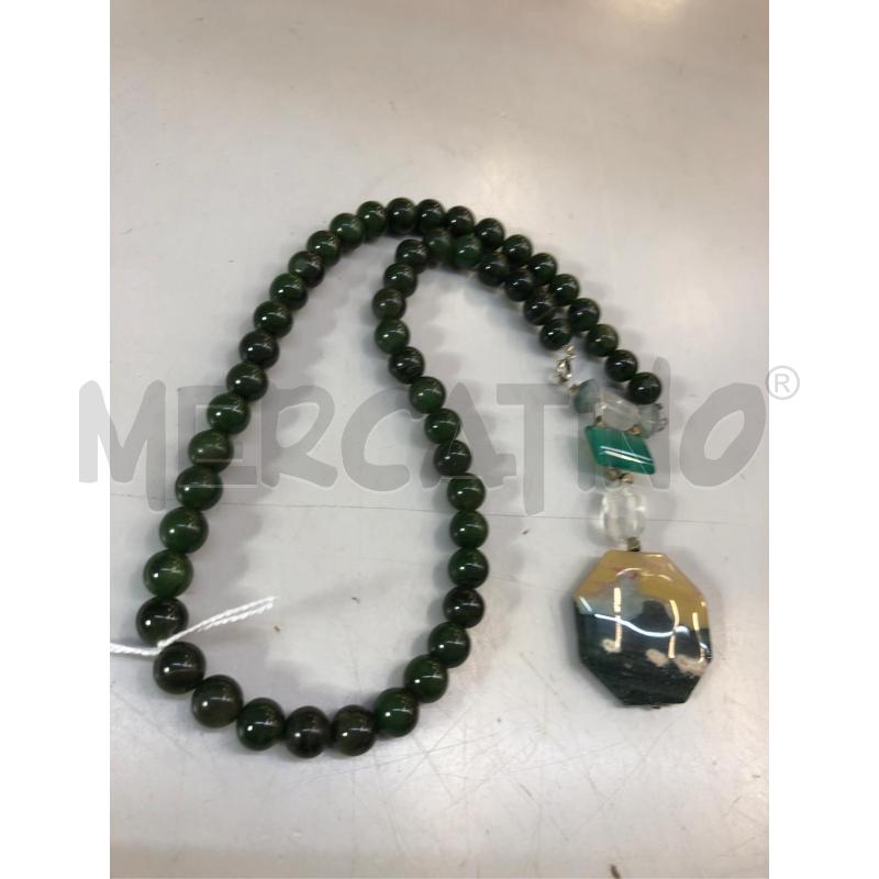 COLLANA VERDE PIETRA NATUR  | Mercatino dell'Usato Avellino 2