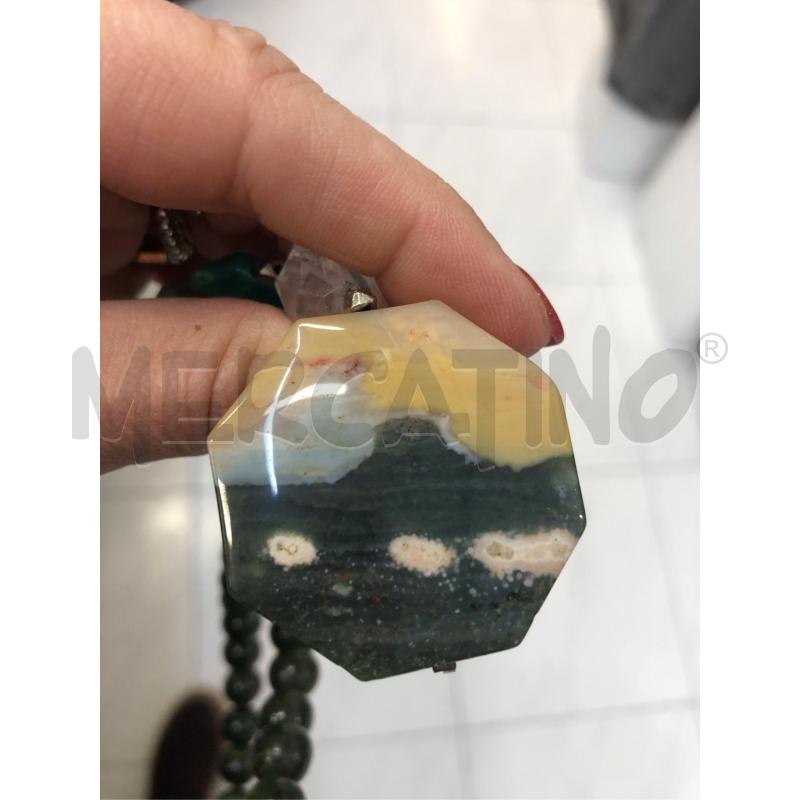 COLLANA VERDE PIETRA NATUR  | Mercatino dell'Usato Avellino 3