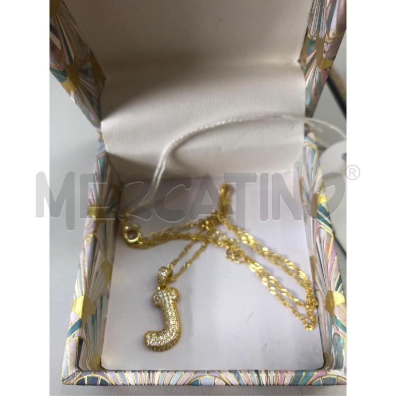 COLLANINA DORATA RACHEL ZOE LETTERA J | Mercatino dell'Usato Avellino 1