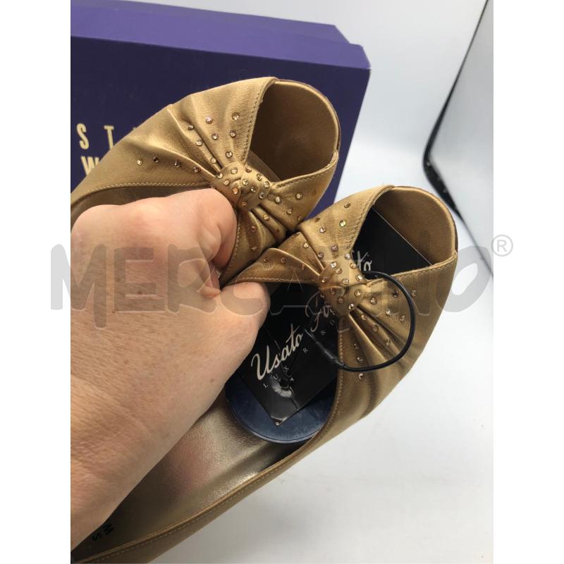 DECOLLETE STUART WEITZMAN ORO STRASS  | Mercatino dell'Usato Avellino 4