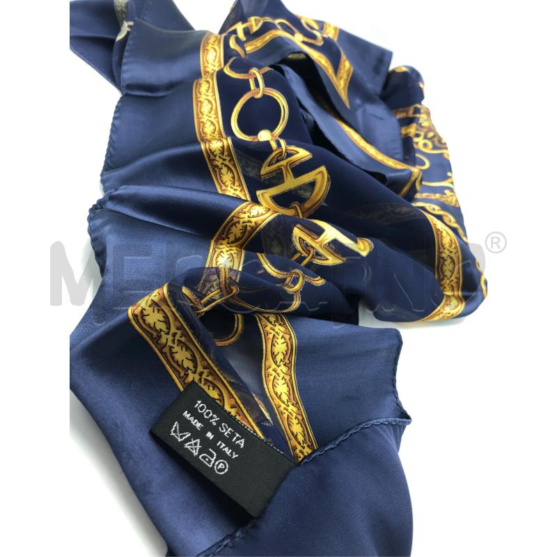 FOULARD BLU DORATO RENATO BALESTRA  | Mercatino dell'Usato Avellino 3