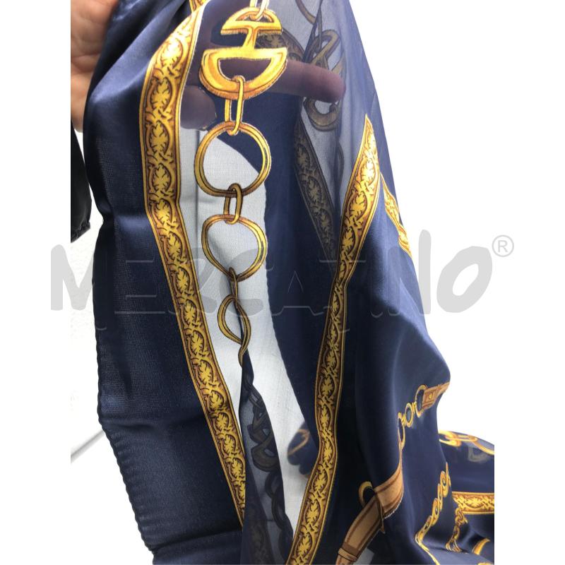 FOULARD BLU DORATO RENATO BALESTRA  | Mercatino dell'Usato Avellino 4