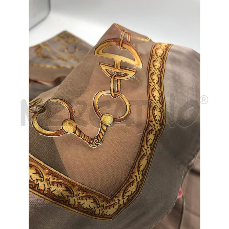 FOULARD MARRONE DORATO RENATO BALESTRA | Mercatino dell'Usato Avellino 3