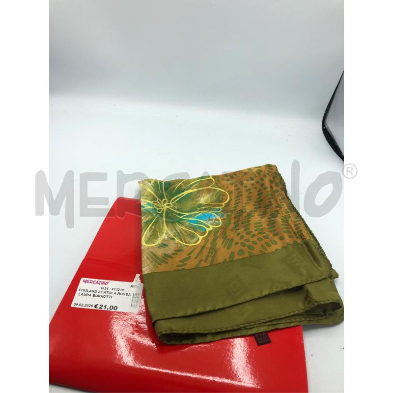 FOULARD SCATOLA ROSSA LAURA BIAGIOTTI  | Mercatino dell'Usato Avellino 1