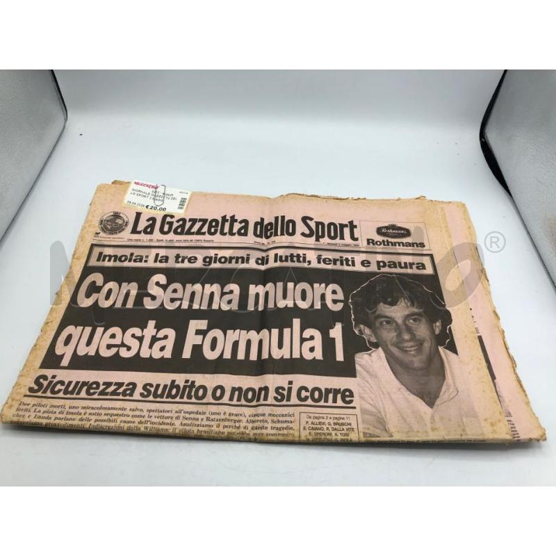GIORNALE GAZZETTA DELLO SPORT 3 MAGGIO 1994 | Mercatino dell'Usato Avellino 1