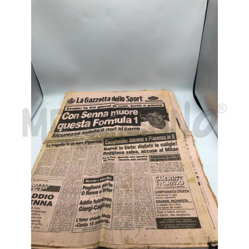 GIORNALE GAZZETTA DELLO SPORT 3 MAGGIO 1994 | Mercatino dell'Usato Avellino 2