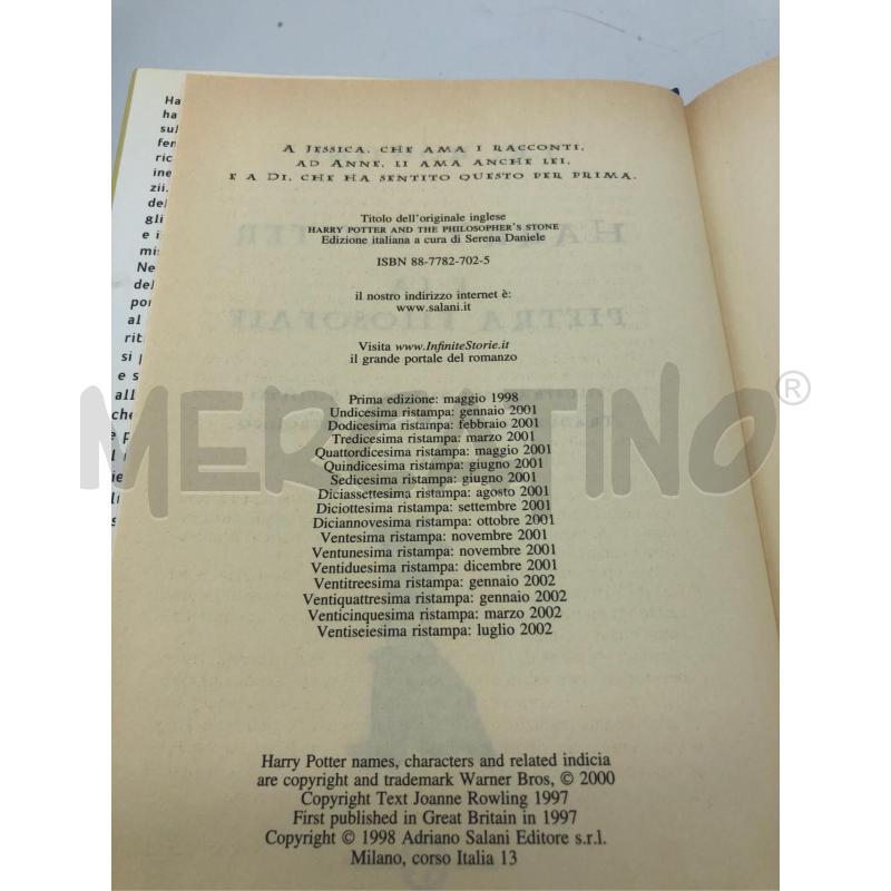 HARRY POTTER E LA PIETRA FILOSOFALE 2002 | Mercatino dell'Usato Avellino 2