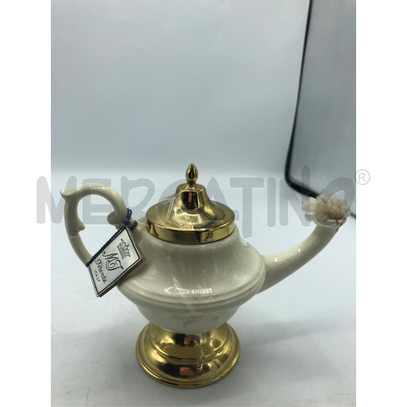 LAMPADA ALADINO CERAMICA DECORI DORATI  | Mercatino dell'Usato Avellino 1