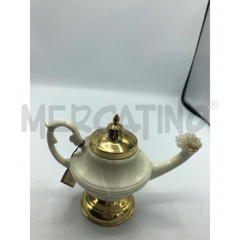 LAMPADA ALADINO CERAMICA DECORI DORATI  | Mercatino dell'Usato Avellino 2