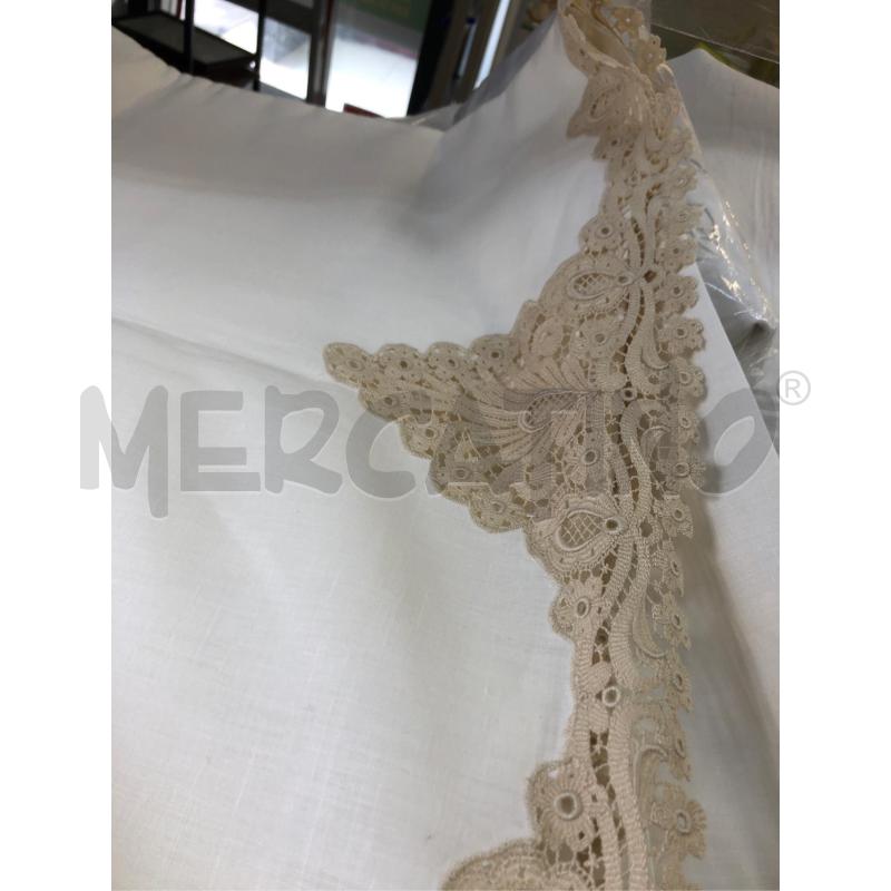 LENZUOLO M BIANCO FASCIA ECRÙ PIZZ FIORENT | Mercatino dell'Usato Avellino 3