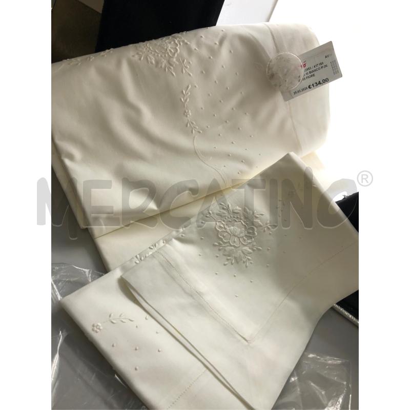 LENZUOLO M BIANCO PUNTIN RICAM FIORE SFILAT | Mercatino dell'Usato Avellino 1