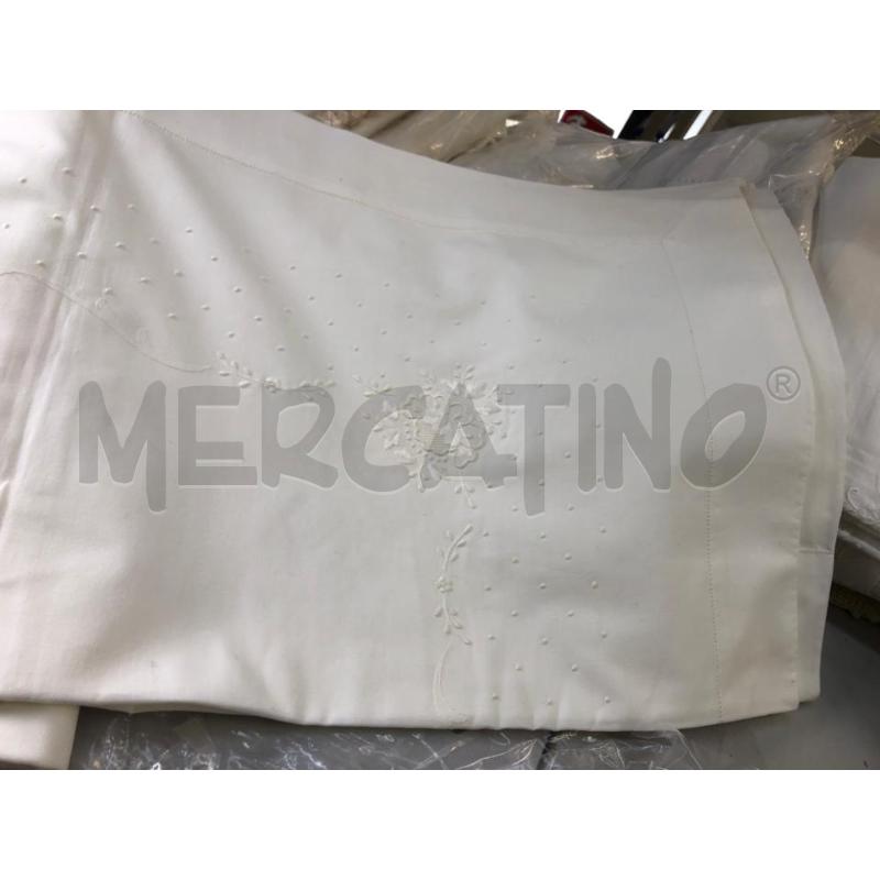 LENZUOLO M BIANCO PUNTIN RICAM FIORE SFILAT | Mercatino dell'Usato Avellino 4