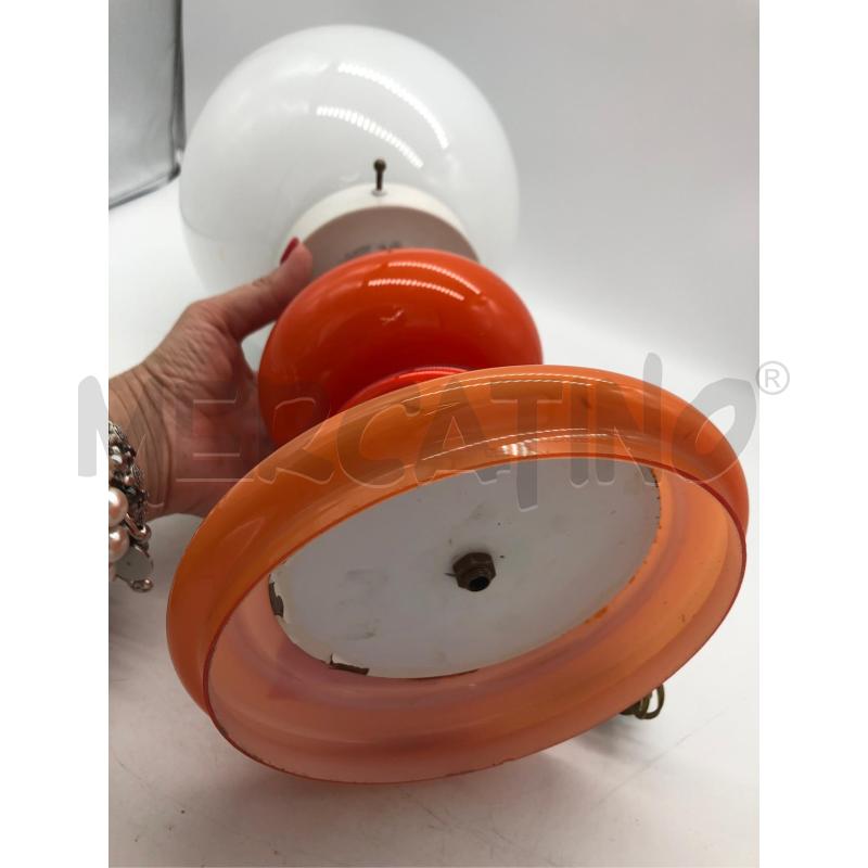 LUMETTO VETRO ARANCIONE SFERA BIANCA  | Mercatino dell'Usato Avellino 3