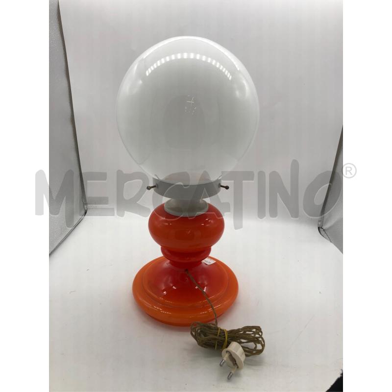 LUMETTO VETRO ARANCIONE SFERA BIANCA  | Mercatino dell'Usato Avellino 5