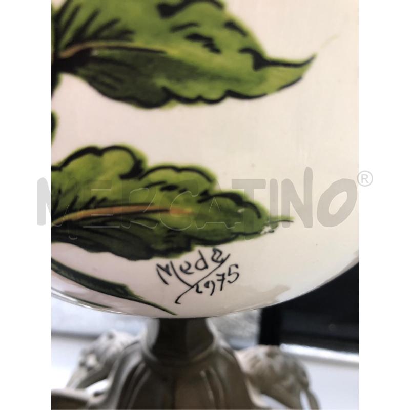 LUME  CERAMICA/VETRO BASE OTTONE  | Mercatino dell'Usato Avellino 2