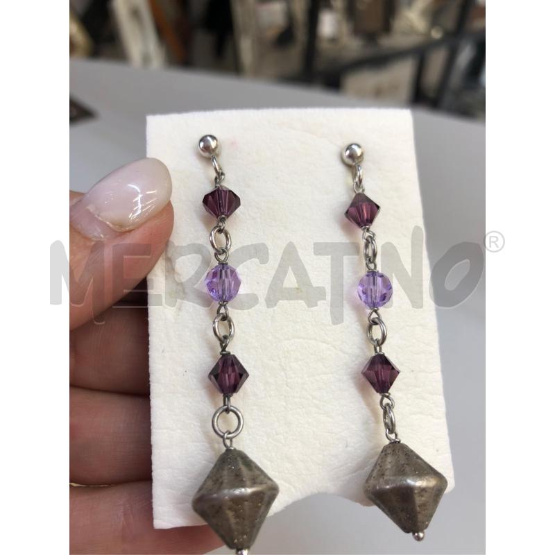 ORECCHINI AG VIOLA SFACCETTATI  | Mercatino dell'Usato Avellino 3